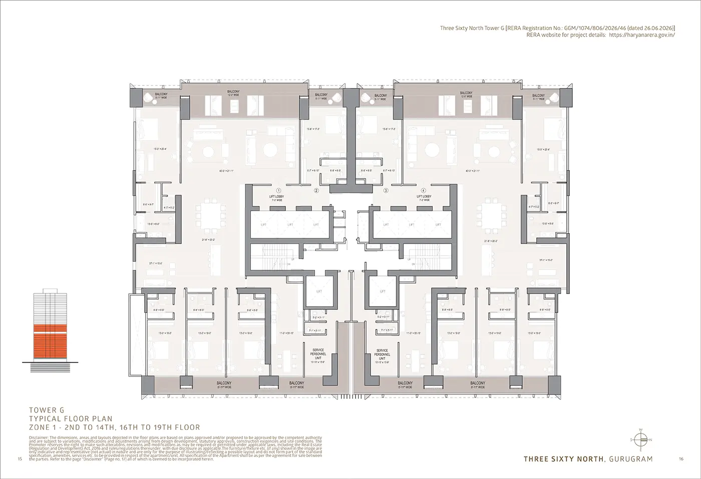 Tower G Floor Plan